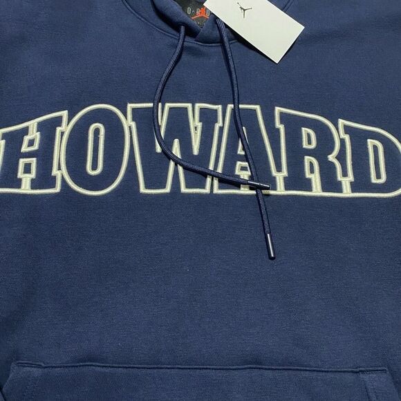 Nike Jordan x Howard University Bisons Pullover Hoodie FJ9323-419 Navy size L - Picture 4 of 10